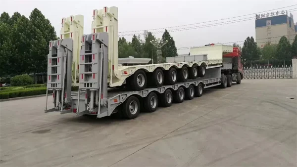 Hydraulic Steering Axles Low Loader Trailer
