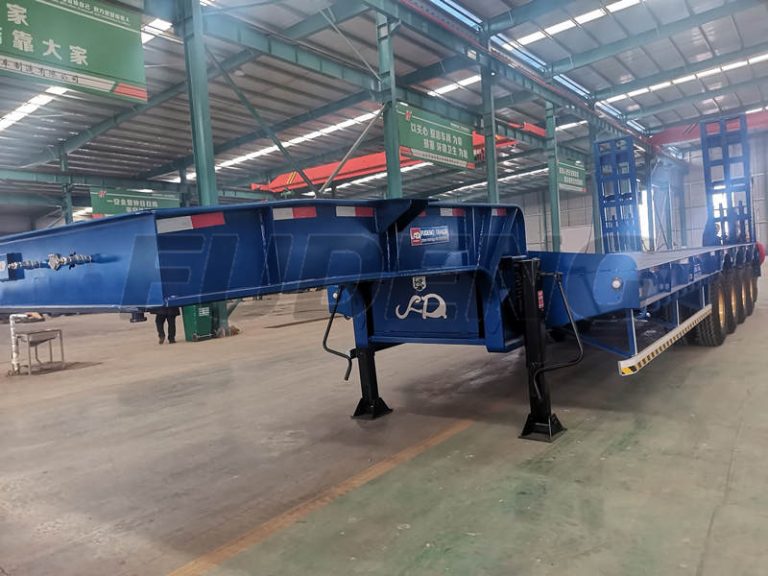 4 axles 80 ton lowbed trailer