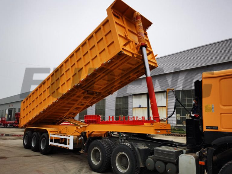 3 axles tipping trailer ship to port