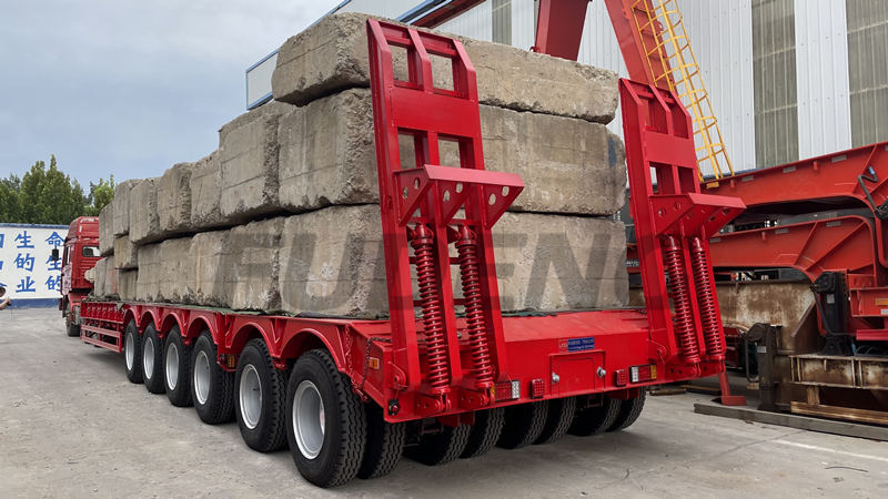 4 Axles lowboy Trailer