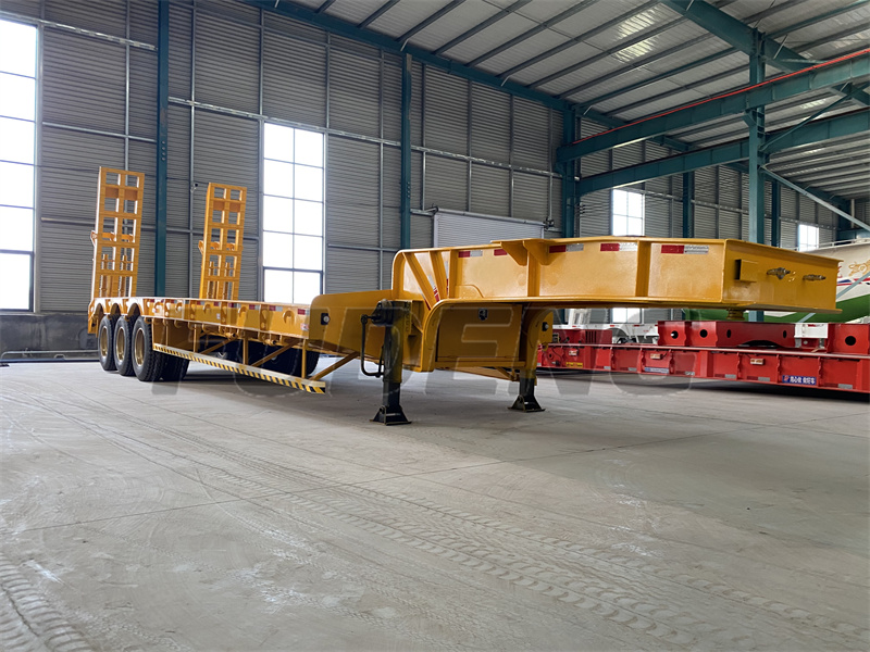 tri axle 50 ton low bed trailer