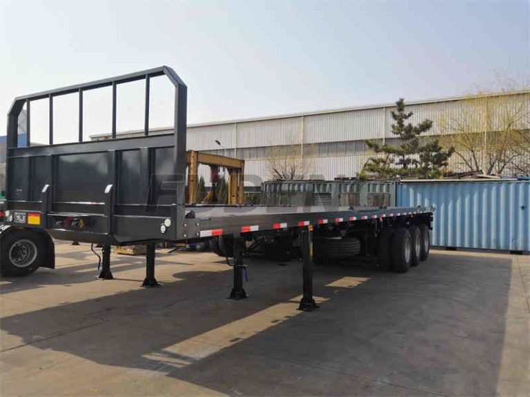 3 Axle 40 Feet Flatbed Trailer How To Prevent Tyre Blowout