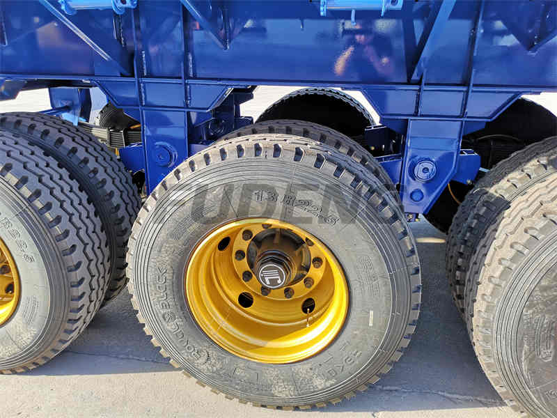 3 Axle 40 Feet Flatbed Semi Trailer How To Prevent Tyre Blowout