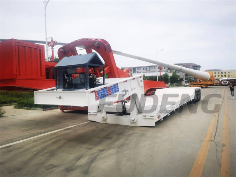 4 axles 100 tons detachable gooseneck trailer