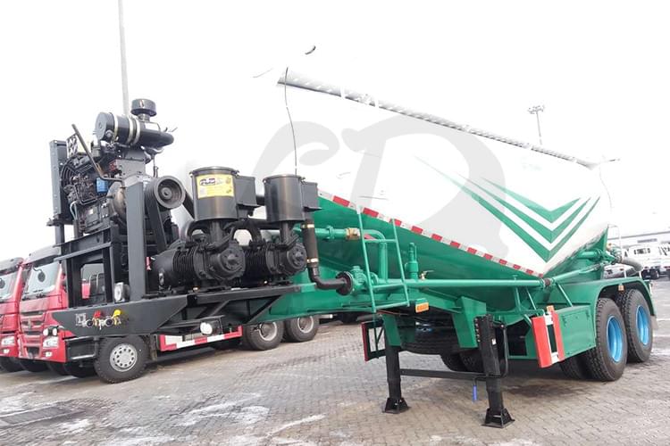 2 axles 28m3 bulk cement tank trailer