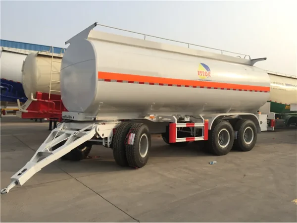 3 Axle Fuel Oil Tank Full Trailer With Drawbar