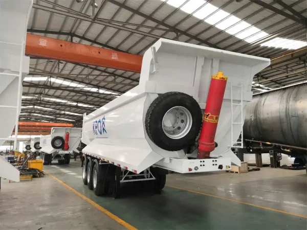 3 axles 25cubic U shape rear tipper semi trailers with HYVA Cylinder