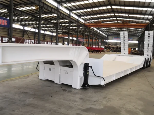Heavy machine transport 3 line 6 axles 100 tons low bed trailers