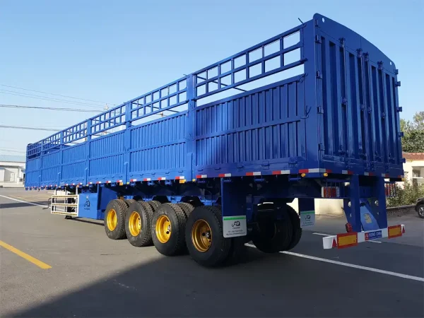 4 Axle 80T Fence Bulk Cargo Sidewall Semitrailer