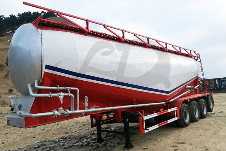 4 axle bulk cement tank semi trailer with lifting gear