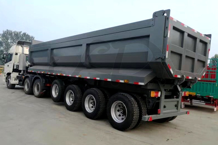 4 axles 36-40 cubic rear tipper dump truck trailers