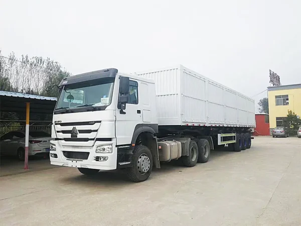 60T Box Van Side Tipper Semi Trailer