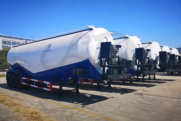 W shape 3 axles bulker cement tank trailer