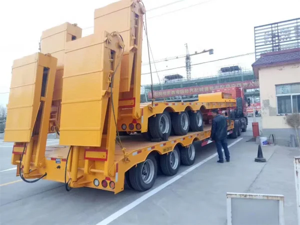 China heavy duty 2 axles 40-60T lowbed semi trailers