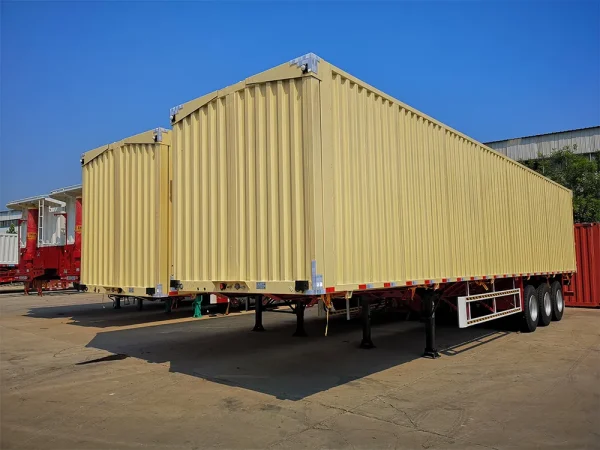 Open Van Semi Trailer With Hydraulic Wing