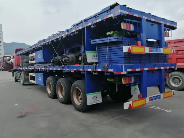 80-100tons 4 axles flatbed container semi truck trailers