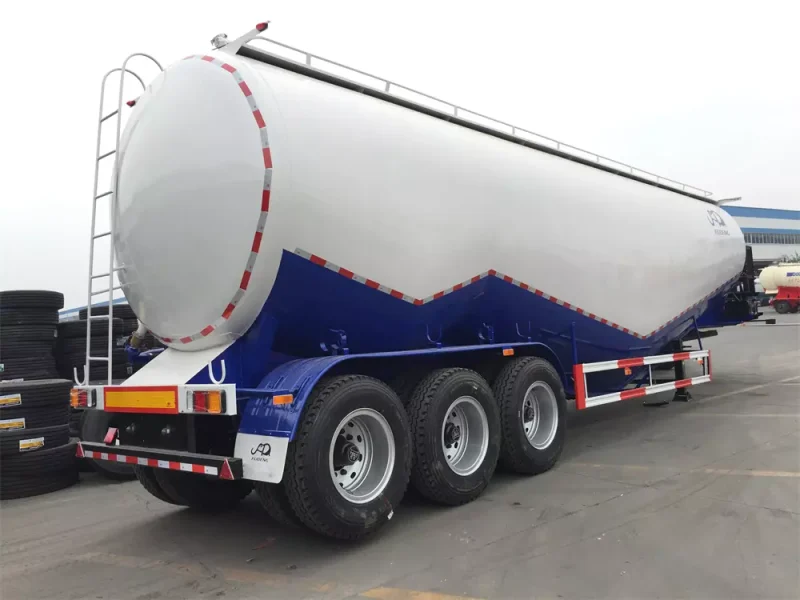 W Shape 3 Axles 68CBM Bulker Cement Trailer