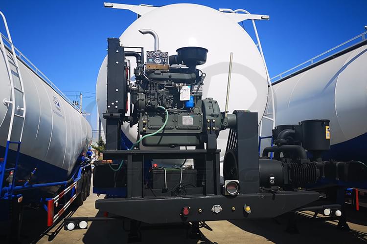 W shape 3 axles bulker cement tank trailer