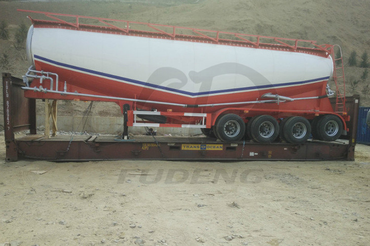4 axle bulk cement tank semi trailer with lifting gear