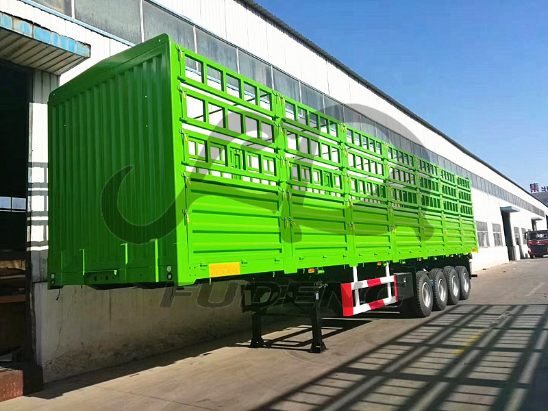 100Tons Fence Cargo Semi Trailer