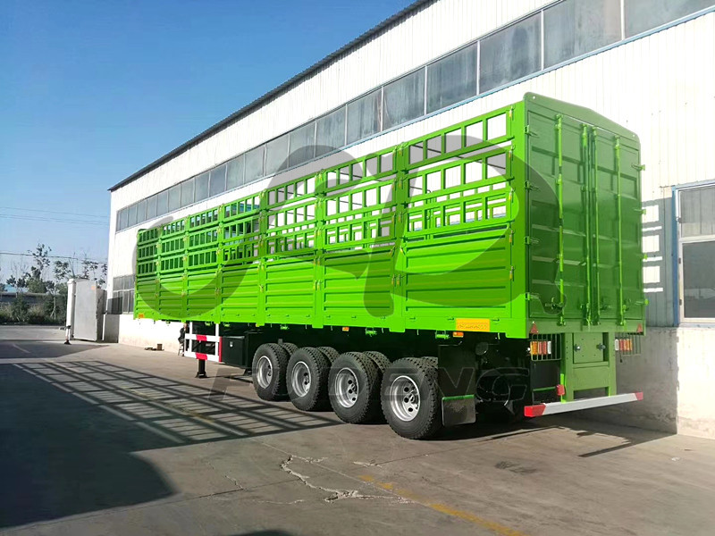 100Tons Fence Cargo Semi Trailer