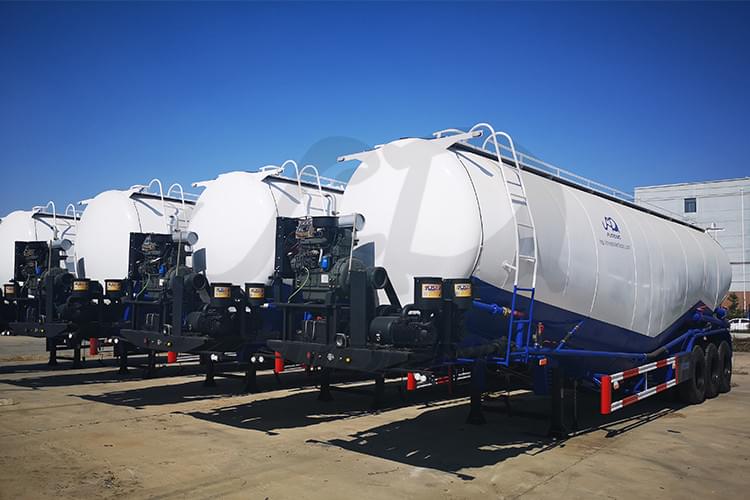 W shape 3 axles bulker cement tank trailer