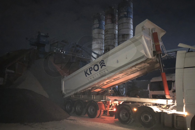 3 axles 25cubic U shape rear tipper semi trailers with HYVA Cylinder