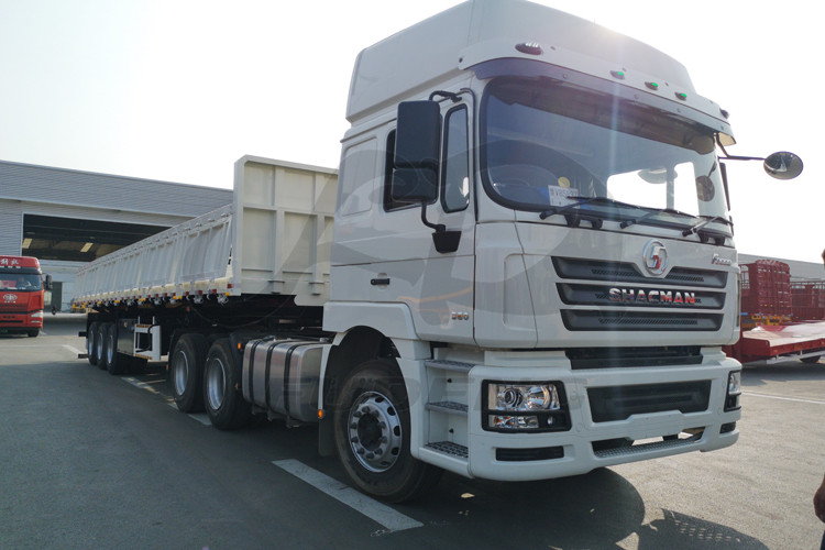 Side tipper trailers 3 axles dump truck trailers with container locks