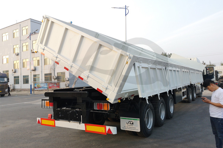 Side tipper trailers 3 axles dump truck trailers with container locks