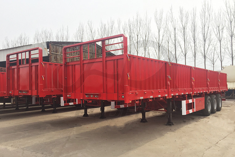 3 axles dropside sidewall cargo semi trailer