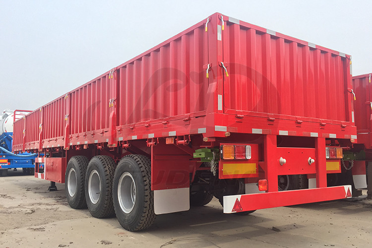 3 axles dropside sidewall cargo semi trailer
