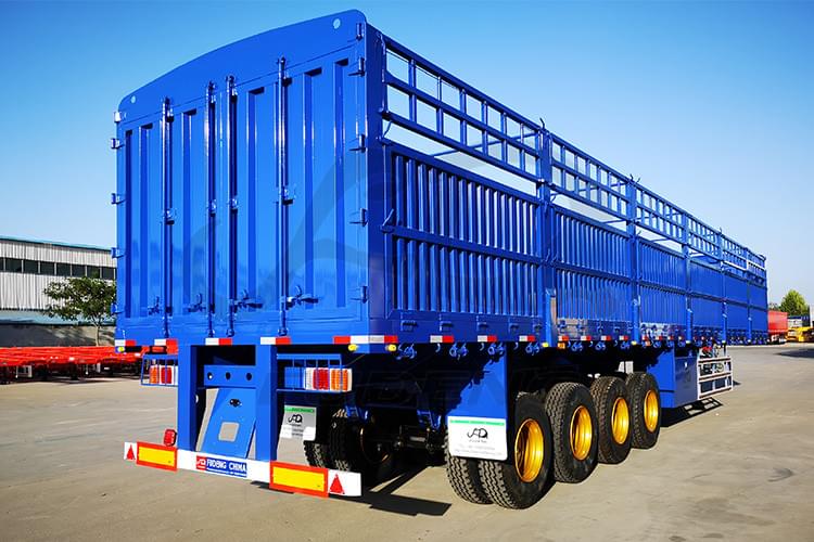 4 Axle 80T Fence Loose Cargo Semi Trailer