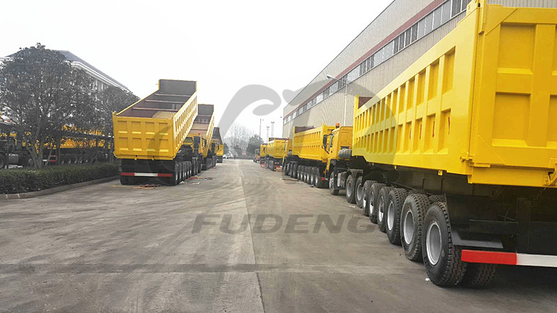 6 Axles 45 Cubic Meters Tipper Trailer