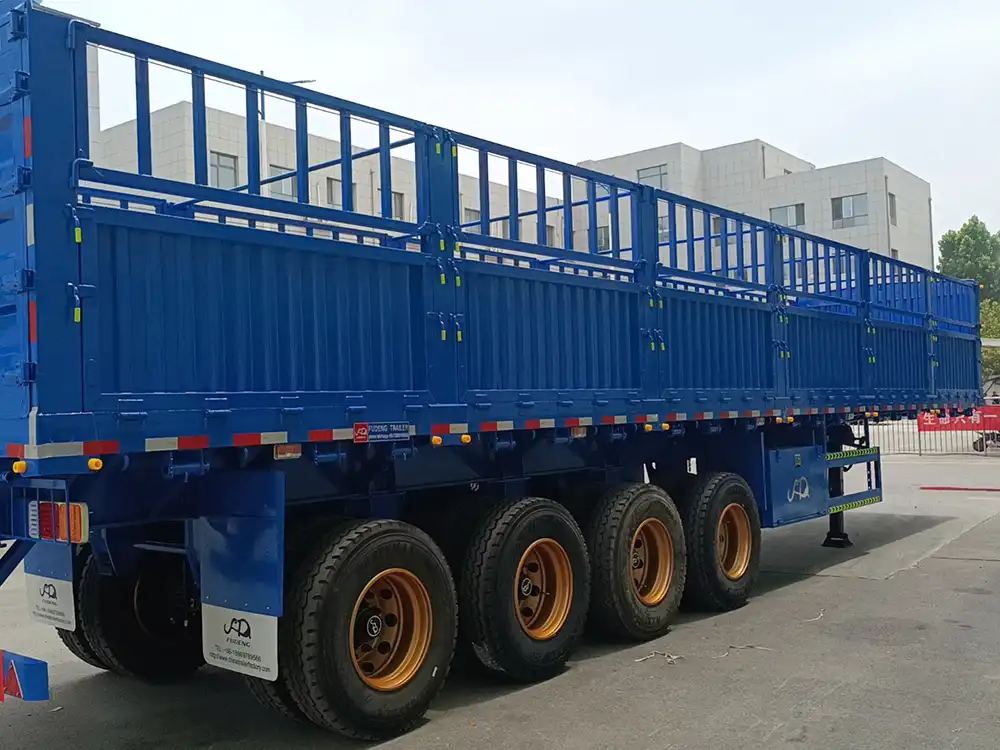 4 axles fence cargo trailer4