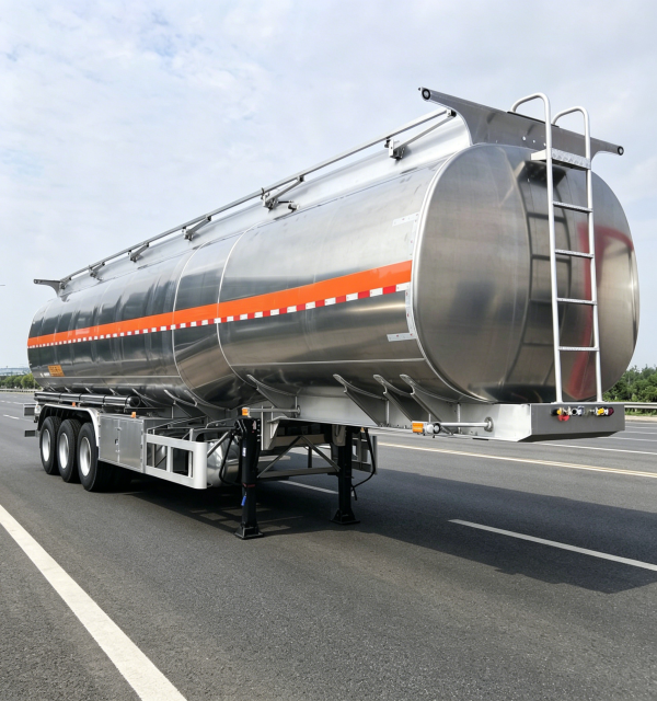 3-Axis Aluminum Alloy Oil Tank Semi-Trailer For Sale - 图片 4