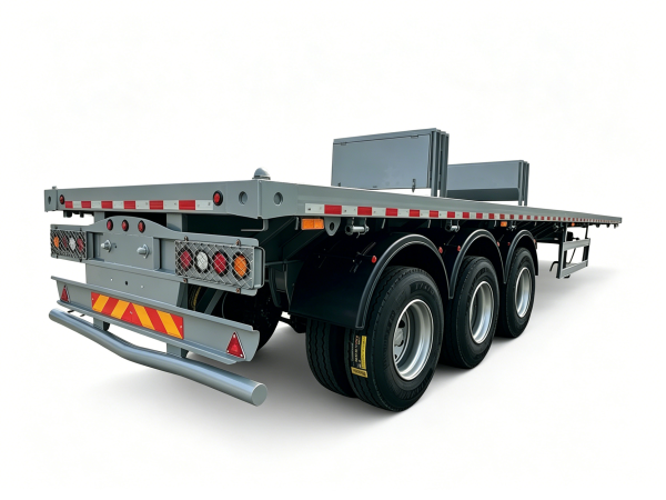 3 Axles Flatbed Semi-Trailer For Sale - 图片 2