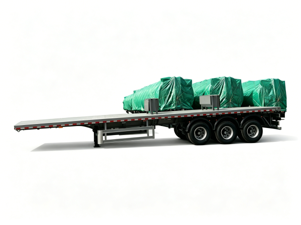 3 Axles Flatbed Semi-Trailer For Sale - 图片 3