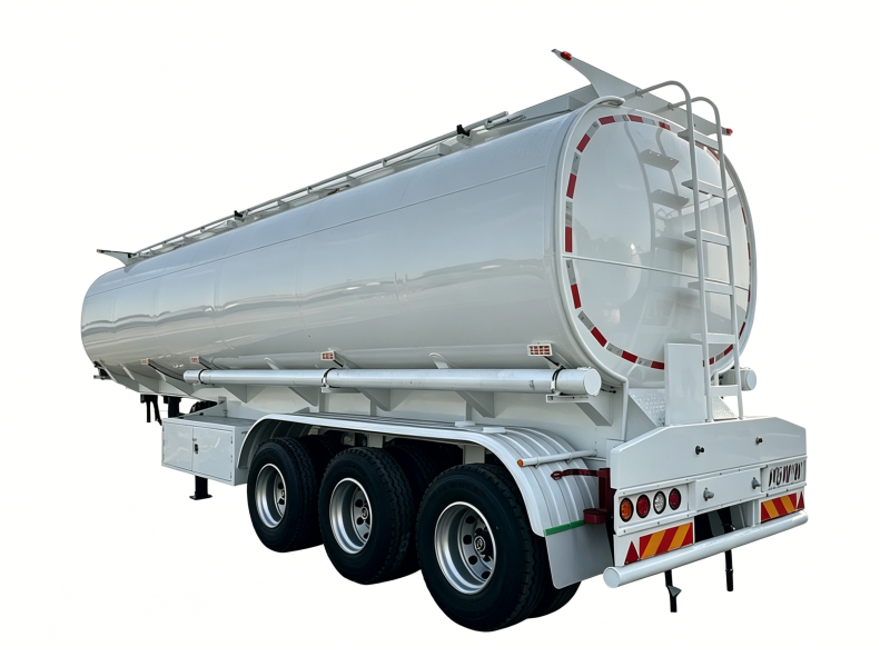 3-Axis Aluminum Alloy Oil Tank Semi-Trailer For Sale
