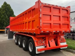 4 Axles Rectangular Rear Dump Semi-Trailer