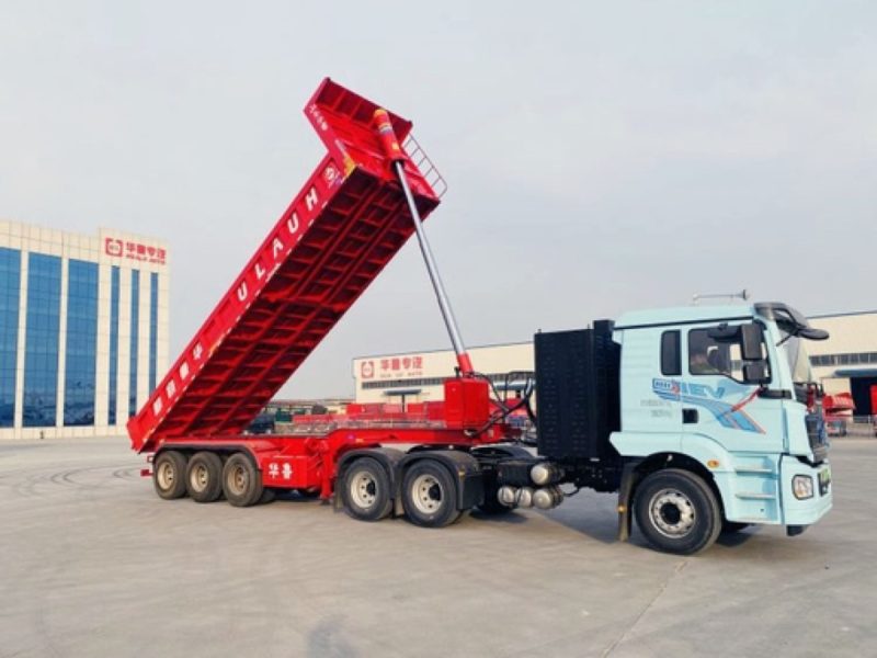 3 Axles Shape Rear Dump Semi-Trailer
