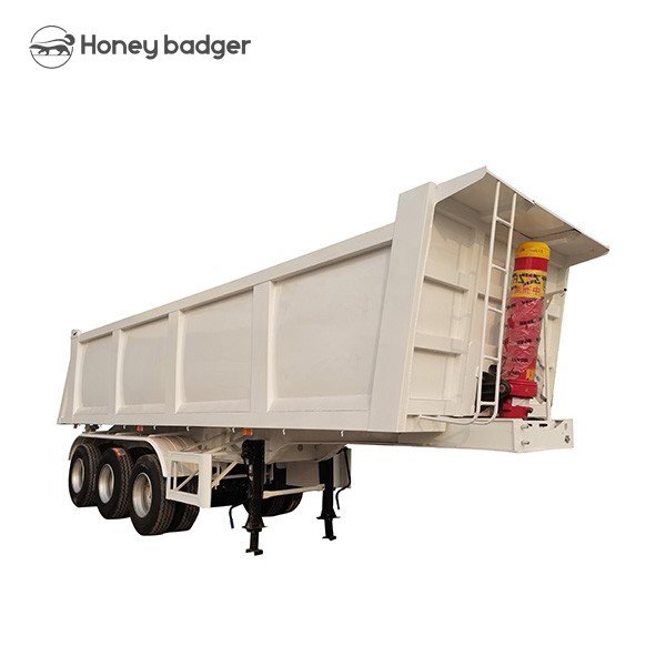 3 Axle End Dump Semi Trailer For Sale