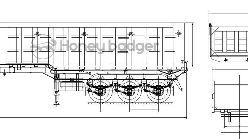 Alternative view of 30CBM End Dump Semi Trailer For Sale