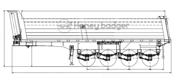 4 Axle End Tipper Semi Trailer For Sale - 图片 2