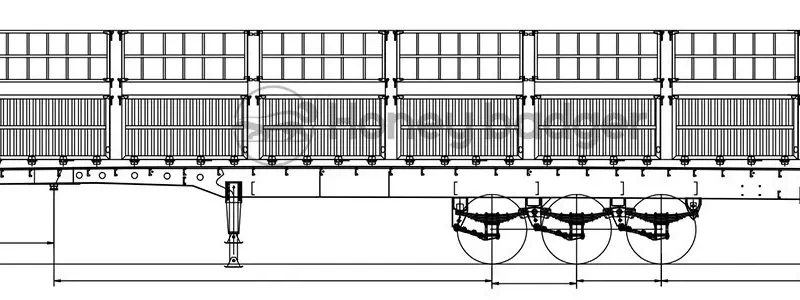 Alternative view of Tri Axles Fence Cargo Trailer for Sale