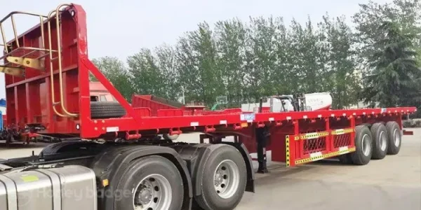 3 Axle 60 Ton Flatbed Semi Trailer - 图片 7