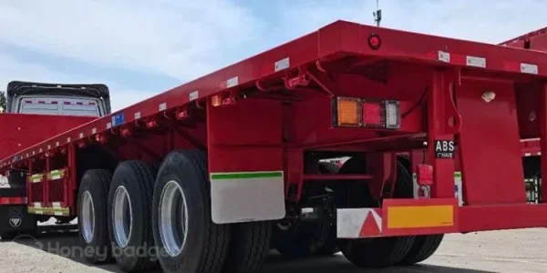 3 Axle 60 Ton Flatbed Semi Trailer - 图片 9