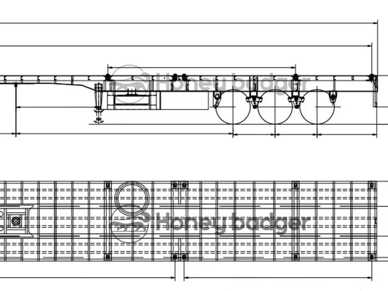Alternative view of Tri Axle Flatbed Semi Trailer