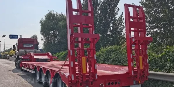 4 Axle 60/70/75/80 Ton Lowboy Trailers for Sale - 图片 4